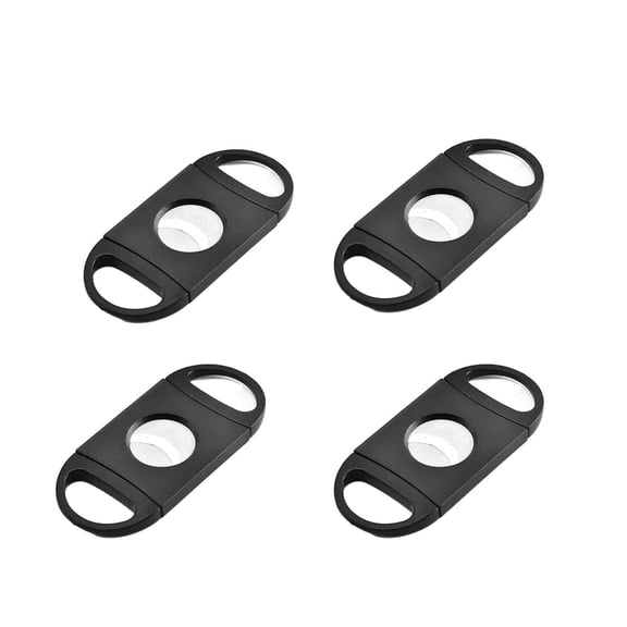 EXLEAF 2026 New 4Pcs Cigar Cutter,Precise Dual-Blade Cigar Knife for Clean Cuts,Portable Cigar Case for On-The-Go Convenience,Stainless Steel Cutter for Effortless Cigar Trimming