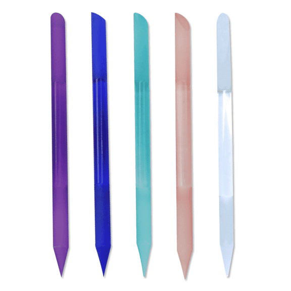 EXLEAF 2026 New 4Pcs Glass Nail File Fingernails Nail Files for Women Toenails Nail Buffers for Manicure Pedicure Nail Care Smooth Edges Home Grooming Beauty Routine.