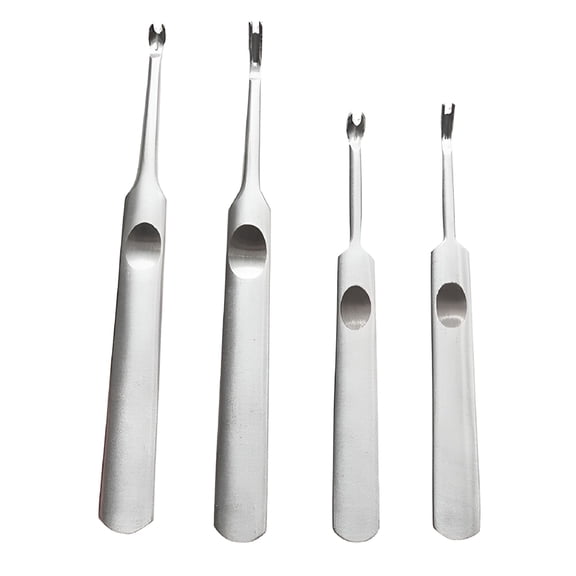 EXLEAF 2026 New 4Pcs Stitching Groover Trimmer Slotting Machine U and V Shaped Diy Hand Making Leather Tools for Leather Carving Work for Leather,Crafts,Diy Projects,Bag Making,Accessories(Silver)