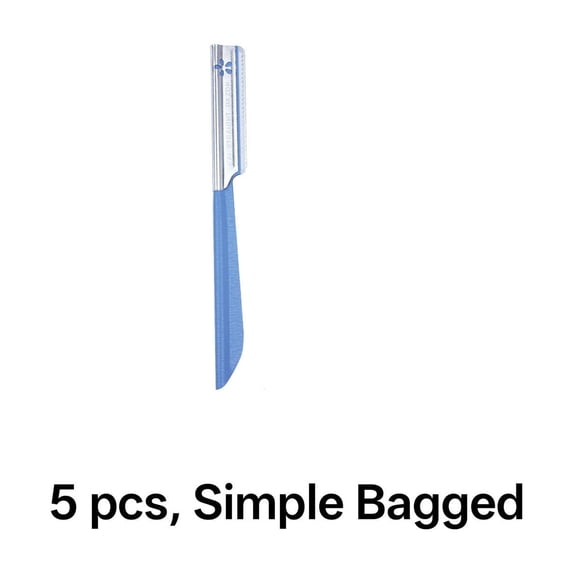 EXLEAF 2026 New 5 Pcs Eyebrow Razor Anti-Slip Handle Eyebrow Trimmer Easy Grip Beginner Friendly Womens Face Shavers for Eyebrows Face Blue