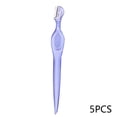 thumbnail image 1 of EXLEAF 2026 New 5Pcs Eyebrow Trimmer Safe,Comfortable Plastic Handle Hair Shaving Razors,Short Blade for Precision Trimming High-Quality Stainless Steel Blade Blade Women Face Care,Purple, 1 of 6