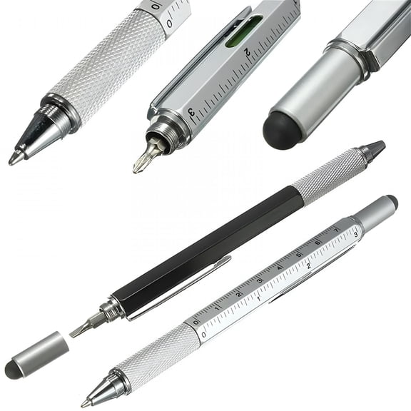 EXLEAF 2026 New 6 in 1 Multitool Pen,Cool Gadgets for Men,16Pcs Multitool Pen with Ruler Level Refills Screwdriver Stylus,Unique Tech Tool Pen Gift for Husband Dad Father Friend