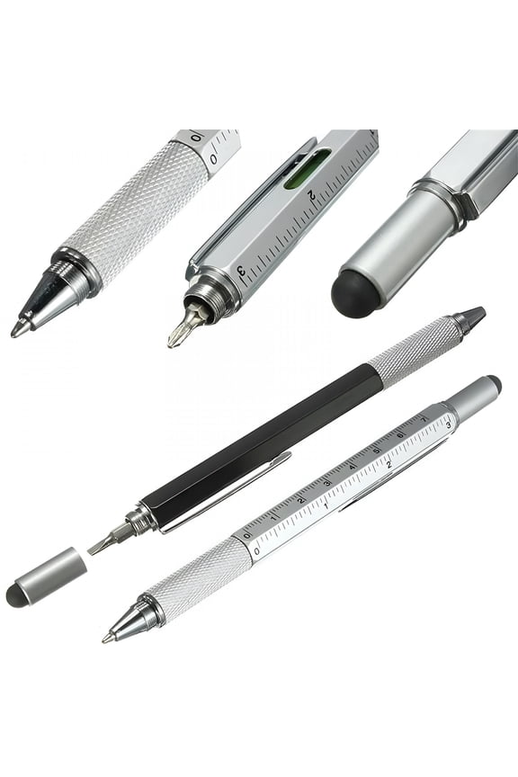 2026 New 6 in 1 Multitool Pen,Cool Gadgets for Men,16Pcs Multitool Pen with Ruler Level Refills Screwdriver Stylus,Unique Tech Tool Pen Gift for Husband Dad Father Friend