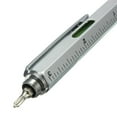 thumbnail image 1 of EXLEAF 2026 New 6 in 1 Multitool Pen,Multitool Tech Tool Pen for Men,Plastic Construction Tools Gadget Stocking Stuffers Gifts for Dad Husband Father - Silver,3Pcs, 1 of 6