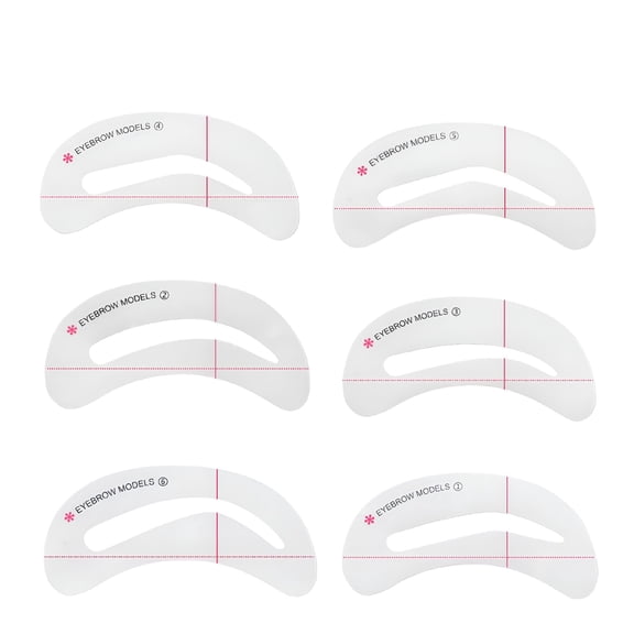 EXLEAF 2026 New 6Pcs Eyebrow Grooming Stencil Makeup Eyebrow Template Shaper Tool for Daily Makeup, Beauty, Travel, Professional Use