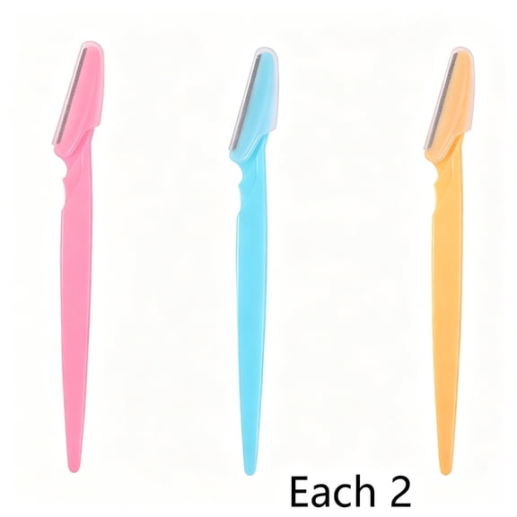 EXLEAF 2026 New 6Pcs Eyebrow Razor,High Sharp Shaving Blade Eyebrow Trimmer,Multi-Functional Eyebrow Trimmer Safety Anti-Scratch Design Face Shaver for Women