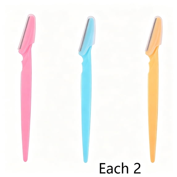 EXLEAF 2026 New 6Pcs Eyebrow Razor,High Sharp Shaving Blade Eyebrow Trimmer,Multi-Functional Eyebrow Trimmer Safety Anti-Scratch Design Face Shaver for Women