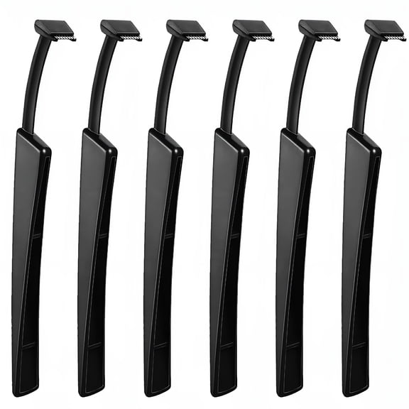 EXLEAF 2026 New 6Pcs Eyebrow Razor Stainless Steel Eyebrow Razors Brow Touch Up Razors Facial Hair Remover with Stainless Steel Blades Armpit Hair Razors for Multipurpose Facial Body Hair Removal