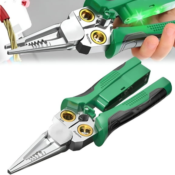EXLEAF 2026 New 8 in 1 Wire Stripper with Voltage Tester, New 8 In1 Wire Stripping Pliers, Multi-Function Electric Wire Stripping Tool for Voltage Test, Cutting&Pulling Wires, Scraping&Pressing Wires