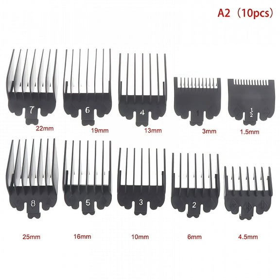 EXLEAF 2026 New 8/10Pcs 1.5-25Mm Universal Hair Clipper Limit Comb Guide Limit Comb Trimmer Guards Attachment Professional Hairdressing Tools