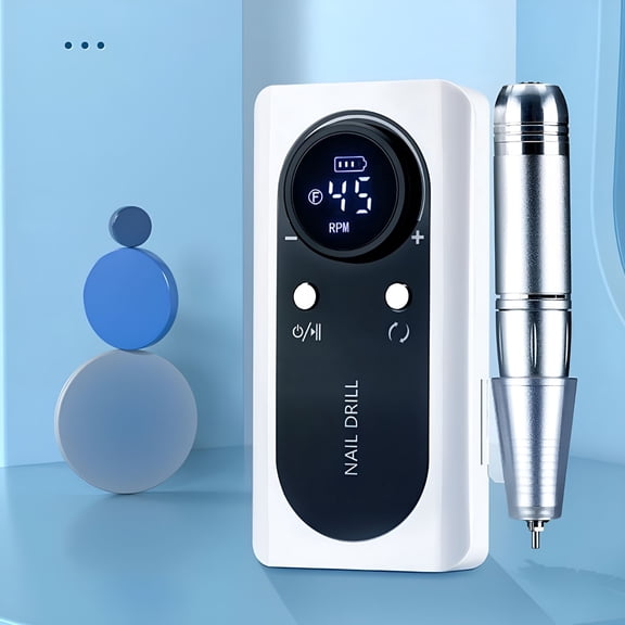 EXLEAF 2026 New Acrylic Nail Stuff Portable Nail Drill 45000 Rechargeable Electric Nail File Machine E File for Acrylic Nails Gel Removing Cordless Efile with Bits Kit for Manicure Salon