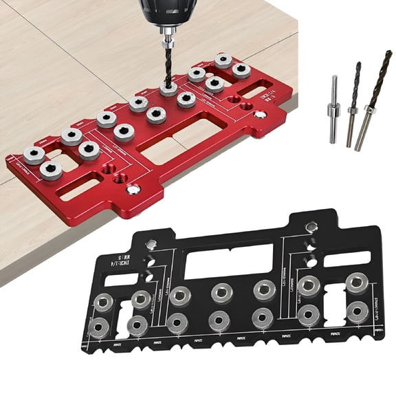 EXLEAF 2026 New Adjustable Shelf Pin Drilling Jig with 3 Offset Settings for Diy Projects for Woodworking, Furniture Assembly, Shelf Installations, Home Improvement, Custom Projects.