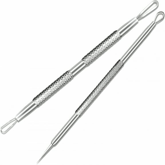 EXLEAF 2026 New Blackhead Remover Tools, 2 Pcs Acne Needles, Whitehead Removal Tools, Pimple Popper Tool Kit, Acne Extractor Device, Professional Stainless Pimple Acne Blemish Removal Tools