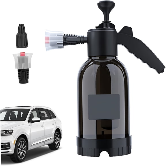 EXLEAF 2026 New Car Foam Sprayer, 2L Pressure Atomizer Pump Sprayer, Snow Foam Sprayer Bottles, Corrosion-Resistant Pump Action Pressure Sprayer for Cleaning, Car Washing (Black)