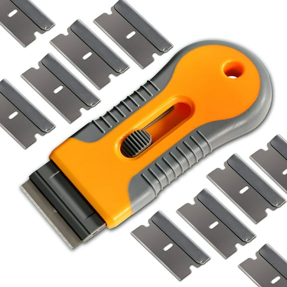 EXLEAF 2026 New Car Sticker Cleaning Tools Razor Scraper Window Tint Remover with 20Pcs Blade for Car,Glass,Window,Diy Projects,Home