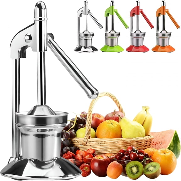 EXLEAF 2026 New Cast Iron Juicer Hand Press - Self-Weighted Lever Design,304 Stainless Steel Cone Filter,Heavy Duty Manual Citrus Juicer for Home & Commercial Use