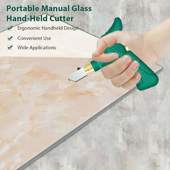 EXLEAF 2026 New Ceramic Tile Cutter Portable Manual Hand-Held Cutter with 2 Replacement Cutter Heads, for Tile Cutting, Home Improvement, Diy Projects, Flooring, Bathroom Renovations, Kitchens