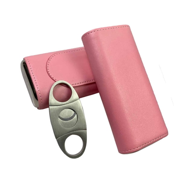EXLEAF 2026 New Cigar Cutter Sleek Cigar Case Set Portable Travel Humidor with Humidity Packs for Fresh Cigar Storage for Traveling Outdoor Activities Cigar Preservation Gift Giving