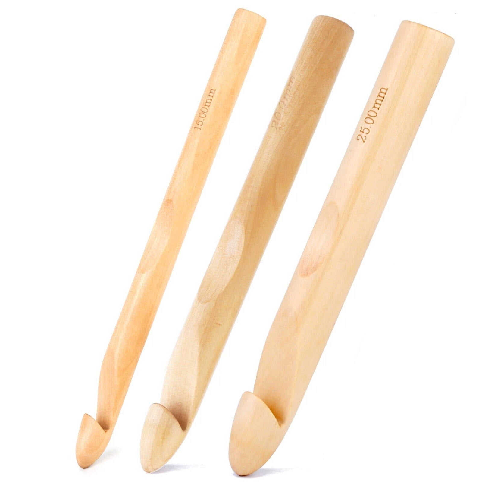 EXLEAF 2026 New Crochet Hooks High-Quality Wooden Crochet Hooks Ergonomic Lightweight Long-Lasting Large Crochet Hooks for Knitting Crocheting Diy Projects Home Crafts Handcrafts
