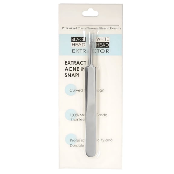 EXLEAF 2026 New Curved Blackhead Remover Pimple Extractor Popper for Blemishes, Blackheads, Whiteheads, Pimples, Removal Tool with Instructions White Head Remover for Face