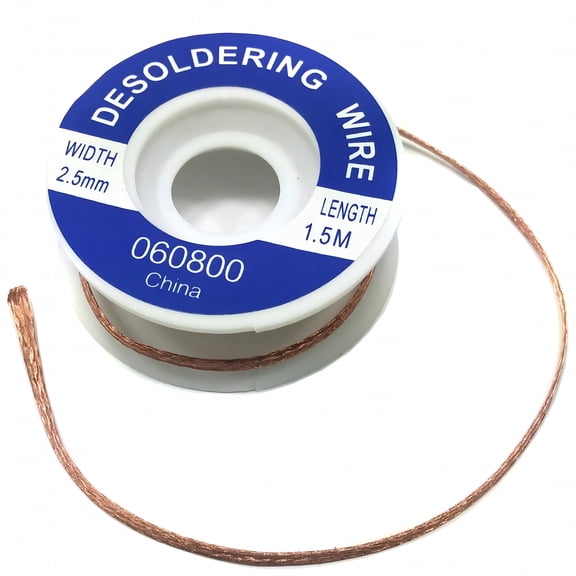 EXLEAF 2026 New Desoldering Copper Wick for Solder Removal,2.5Mm Width,5' Length for Electronics, Diy Projects, Jewelry