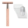 thumbnail image 1 of EXLEAF 2026 New Double Edge Safety Razor for Women, with 10 Pcs Safety Razor Blades Single Blade Razor Reusable Travel Essentials Women Razor, Silvery, 1 of 6