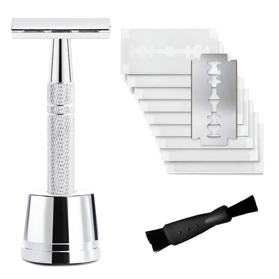 EXLEAF 2026 New Double Edge Safety Razor for Women,With 10 Pcs Safety Razor Blades Single Blade Razor Reusable Travel Essentials Women Razor for Shaving,Travel,Skincare,Personal Care