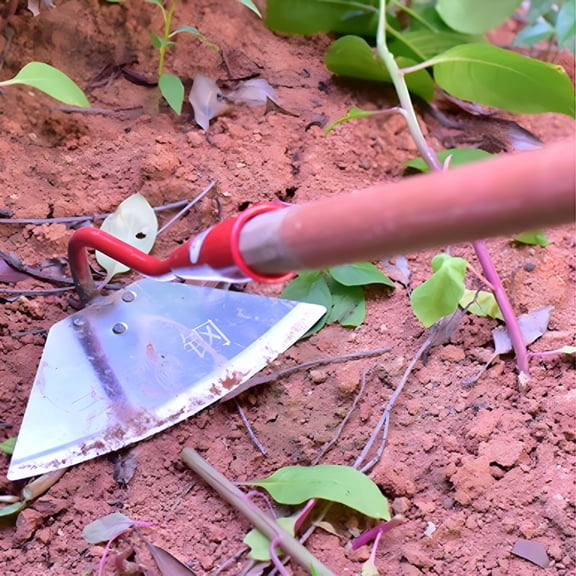 EXLEAF 2026 New Durable Garden Hoe,Gardening Hand Tool,Garden Tool for Loose Removal,Planting,Seeding,Triangle Red for Garden, Soil, Planting, Seeding, Weeding, Landscaping
