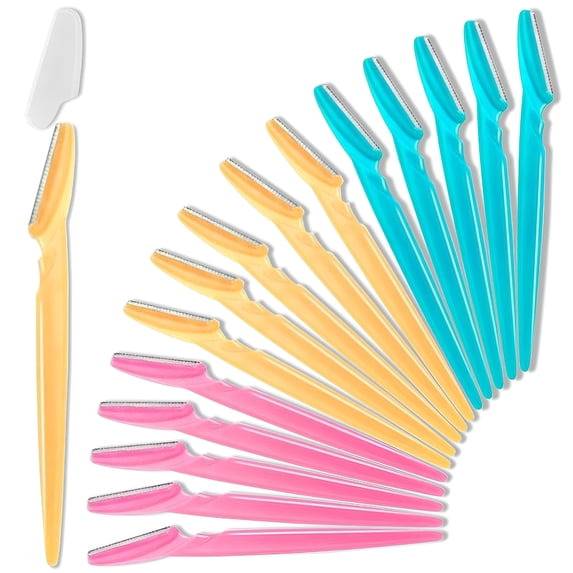 EXLEAF 2026 New Eyebrow Razors, 15Pcs Facial Razor for Women and Men Face, Multipurpose Exfoliating Dermaplane with Precision Cover, Disposable Sharp Trimming Blade for Dead Skin, Hair