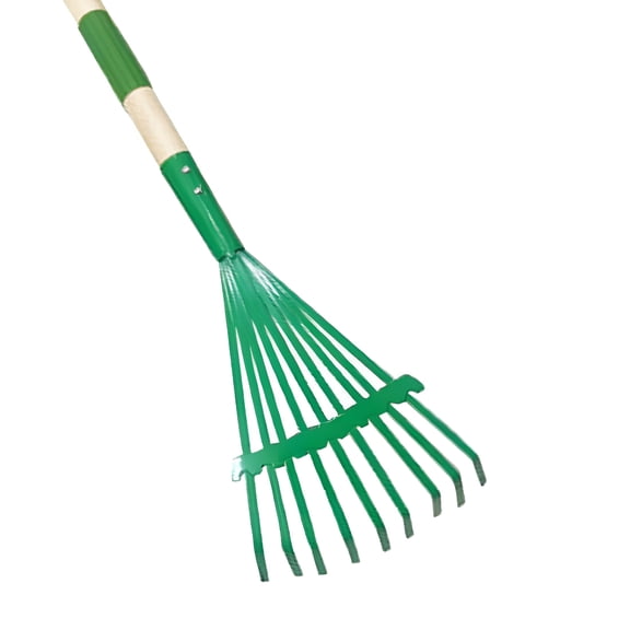 EXLEAF 2026 New Garden Rake Leaf Rake Heavy Duty Gardening Tool for Lawns Flower Beds Shrub,For Leaf Collection,Soil Aeration,Yard Clean-Up,Grass Maintenance