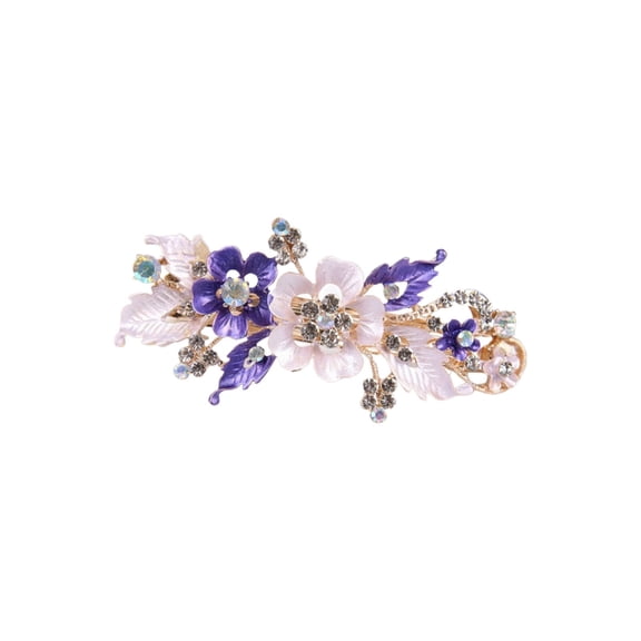 EXLEAF 2026 New Hair Clips Eye-Catching Style Vintage Flower Hair Clip Durable Alloy Hair Clips Date-Night Essential for Party Wedding Daily Chinese Style Hair Clip Purple