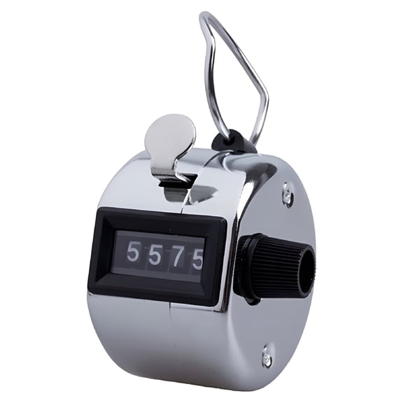 EXLEAF 2026 New Heavy Duty Metallic 4-Digit Number Clicker Hand Held Tally Counter Counting Recorder for Inventory,Event,Attendance,Sports