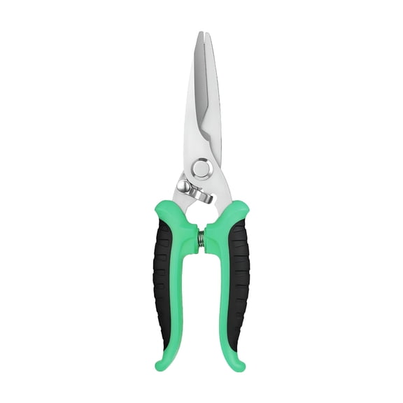 EXLEAF 2026 New Heavy Duty Scissors Industrial Utility Scissors Multipurpose Metal Shear Box Carpet Cutter with Finely Serrated High Carbon Stainless Steel Blades,Easy Cutting Wire Soft Line