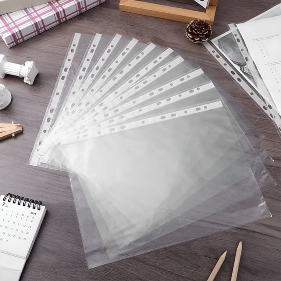 EXLEAF 2026 New Heavy Weight Sheet Protectors Clear Pp 100Pack, for Organizing, Protecting Documents, Office, School, Filing, Paperwork, Presentations.