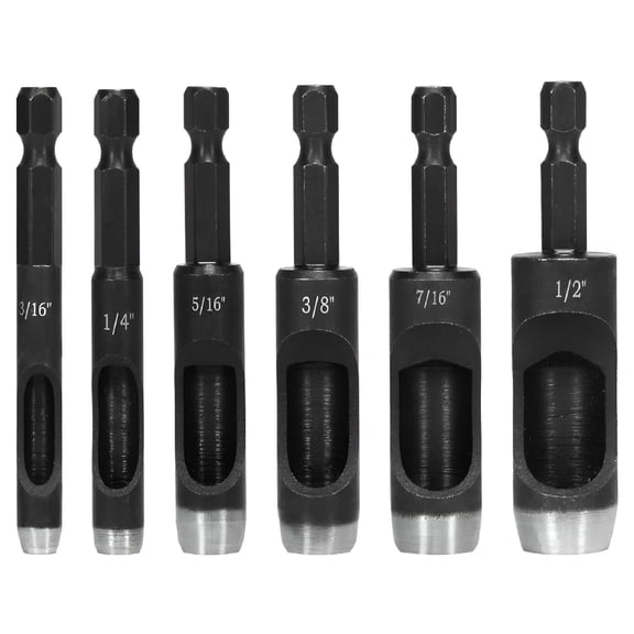 EXLEAF 2026 New Hollow Hole Punches Effortless Punching Set for Electric Drill Perfect for Leather,Paper,Synthetic Materials,Diy Crafts,Upholstery,Fabric Projects