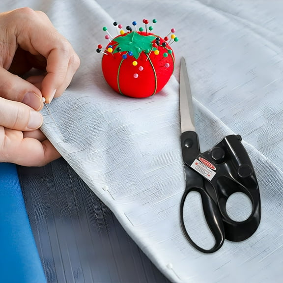 EXLEAF 2026 New Household Laser Scissors Gadget Sewing Laser Scissors Sewing Laser Guided Scissors Electric Scissors for Cutting Fabric Fabric Scissors for Cut Straight Fast Fabrics Paper Crafts