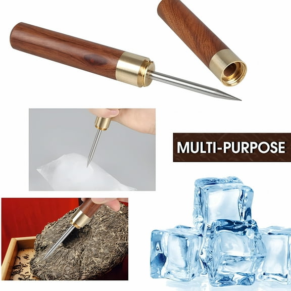 EXLEAF 2026 New Ice Pick High Durability Rustproof Metal Easy-Grip Ice Piton Cocktail Whiskey Ice Breaking Tool for Bar,Home,Kitchen Kitchen Supplies