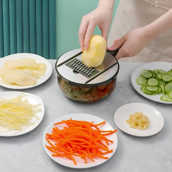 EXLEAF 2026 New Kitchen Round Vegetable Chopper - Vegetable Cutter,Food Chopper with Container for Kitchen,Home,Meal Prep,Cooking,Salad