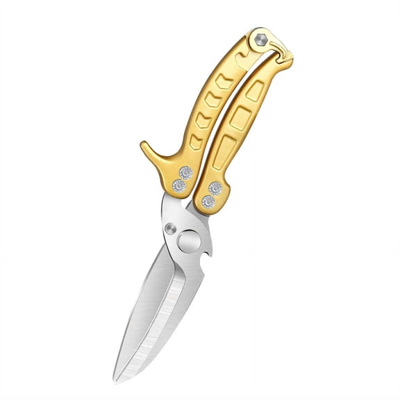 EXLEAF 2026 New Kitchen Scissors Split Design Heavy Duty Scissors Non Slip Handle Kitchen Shears for Food 26X8Cm Gold for Cutting Vegetables Meat Herbs Packaging Kitchen Tasks