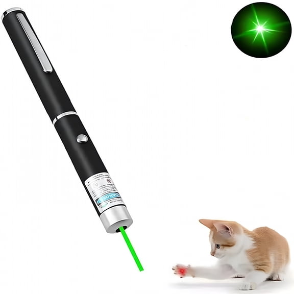 EXLEAF 2026 New Laser Pointer for Cats Dogs Pet Interactive Toys Laser Presentation Remotes Red Green Purple Light Laser Pointer for Cats Chargeable (1 Pcs Pack Green Light,Without Battery)
