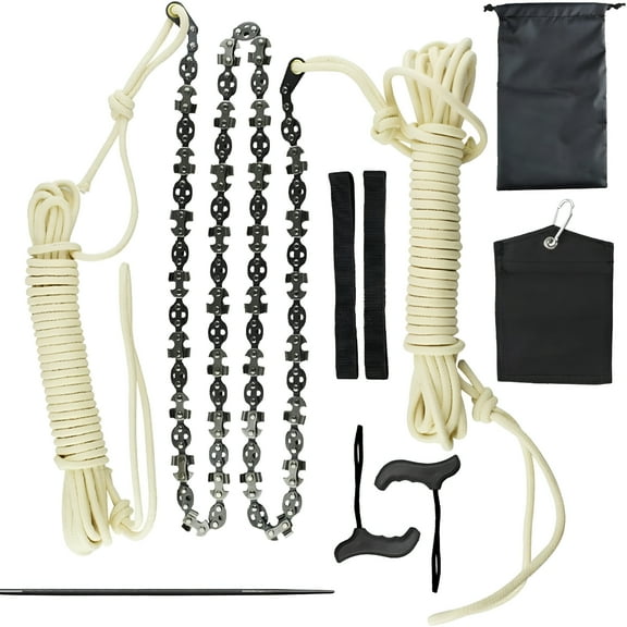 EXLEAF 2026 New Limb Rope Saw for High Reach Limb,Flexible Chain with 50% More Blades,Carbon Steel Teeth for Quick Cuts Up to 16 Inches in Diameter for Tree,Branch,Garden