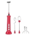 thumbnail image 1 of EXLEAF 2026 New Milk Frother Long Battery Life Hand Mixer Wireless Operation Quiet Design Milk Frother Handheld Red for Coffee Lattes Milkshakes Hot Chocolate Smoothies, 1 of 7