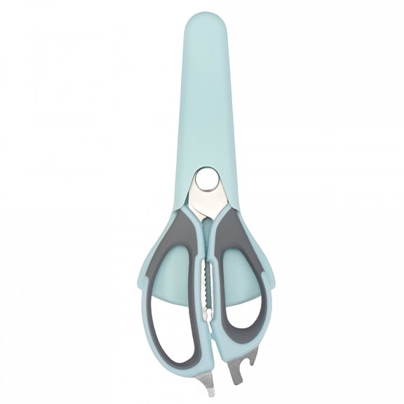 EXLEAF 2026 New Multifunction Kitchen Scissor with Magnetic Holder Stainless Steel Household Scissors for Cutting (Blue with Grey)