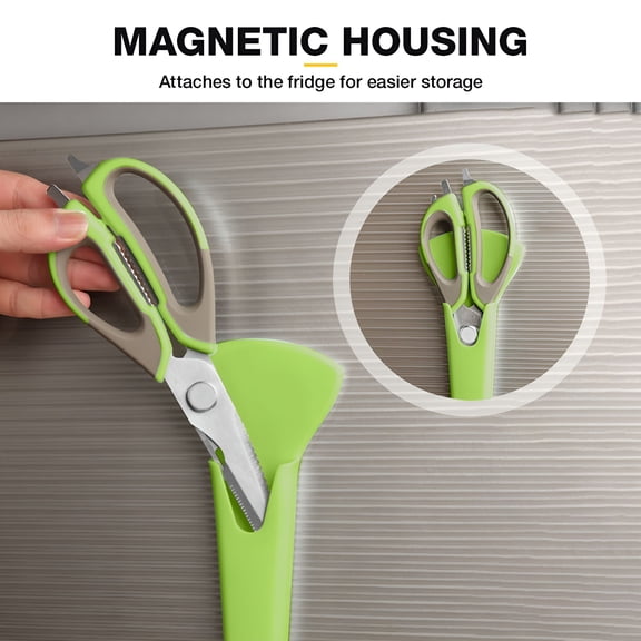 EXLEAF 2026 New Multifunctional Kitchen Scissors,Polishing Stone,Cutter,1Pc Kitchen Scissors for Cutting, Kitchen Prep, Food Preparation, Packaging, Cooking, Home Use, Meal Prep