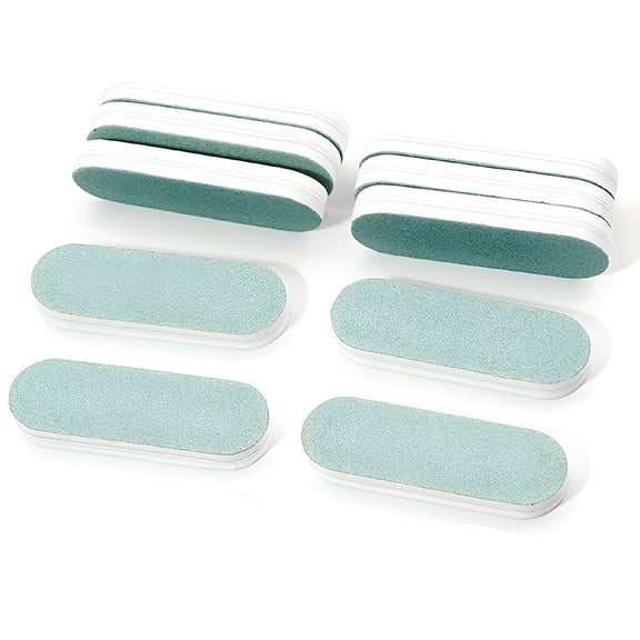 EXLEAF 2026 New Nail Buffer Block 10Pcs Nail Polisher Buffer and Shine Kit Nail File for Natural Acrylic Nails 600 and 3000 Grit - Green and White