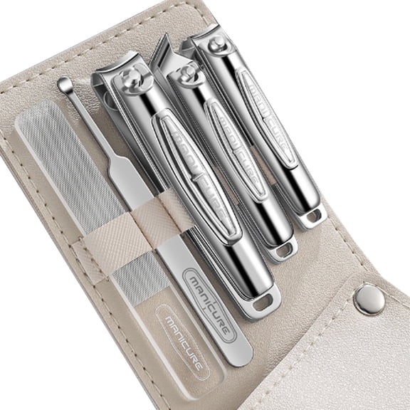 EXLEAF 2026 New Nail Clippers,5-In-1 Dual-Edge Sharpening Nail Clipper Set,0.01Mm Misplaced Knife Edge Nano Technology for Smooth Cuts Nail Cutter for Thick Nails