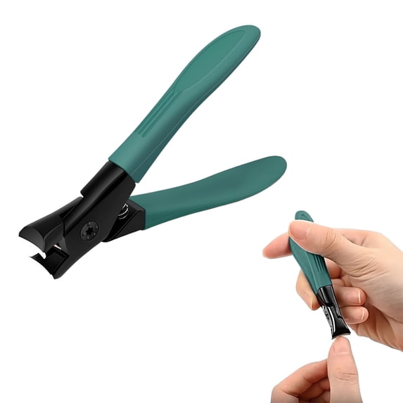 EXLEAF 2026 New Nail Clippers Anti Splash Nail Clippers 2026 Newest Anti Toe with Catcher for Thick Hard Nails Toe Nail Clipper Nail Clippers for Household Fingernail Clipper for Men Women Green