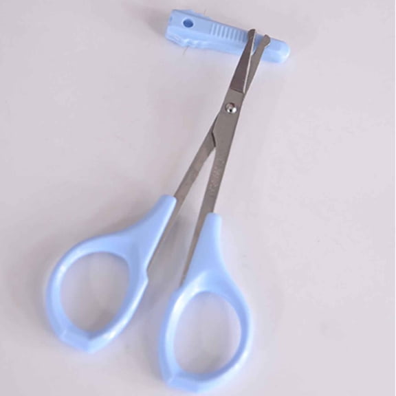 EXLEAF 2026 New Nose Hair Scissors,Angled Precision Grooming Scissors for Eyebrows,Ergonomic Brow Scissors for Safe Trimming,Sharp Hair Scissors for Sensitive Areas