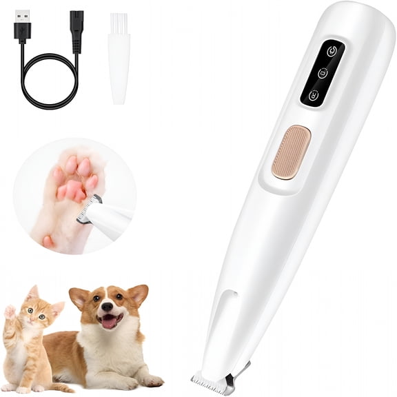 EXLEAF 2026 New Pet Micro Precision Trimmer, Multifunctional Pet Hair Trimmer Waterproof Rechargeable Shaver with Led Light for Paws Eyes Ears Face Buttocks for Small Dogs and Cats50Db Quiet Shave