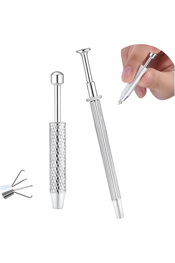 2026 New Piercing Taper Ball Grabber Tool for Changing Jewelry-14G 16G 18G 20G Stainless Steel Flat Back Earrings Applicator Tool Threadless Insertion Pin Thread Body Piercing Kit